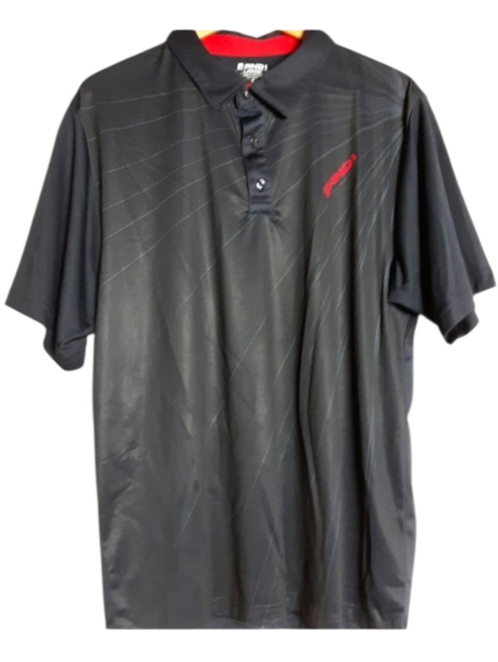 AND1 Polo Golf Shirt Navy/Red SZ LG